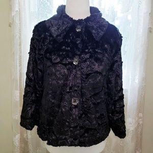 Soulmates Black Faux Fur Coat